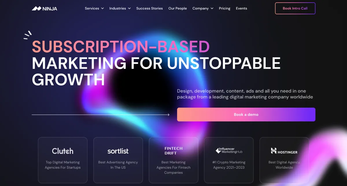 NinjaPromo website homepage